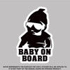 Baby on Board, High Quality Vinyl Stickers black