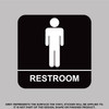 Black Sign, Men Restroom