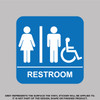 Blue Sign, Man, Woman, Handicap