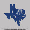 Made In Texas Die Cut, High Quality Vinyl Decal blue