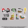 Stoner Characters Vinyl Sticker Sheet | Weed & Bong Decals C