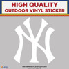New York Yankees, Die Cut High Quality Vinyl Stickers, White
