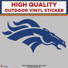 Blue Bronco Horse Head, Die Cut High Quality Vinyl Sticker physical New Shop All Stickers Colorado Sticker