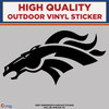 Black Bronco Horse Head,  Die Cut High Quality Vinyl Sticker left facing