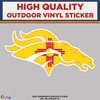 Broncos Flag Designs, High Quality Vinyl Stickers New Mexico Flag