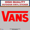 Vans, Red Die Cut High Quality Vinyl Stickers