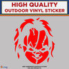 Chucky Die Cut Red, High Quality Vinyl Stickers