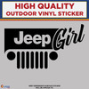 Jeep Girl, Black Die Cut High Quality Vinyl Stickers