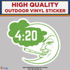 420 Moon Face High Quality Vinyl Stickers