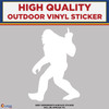 Big Foot Middle Finger, Die Cut High Quality Vinyl Stickers white