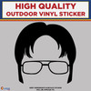 Dwight Schrute, The Office, Die Cut High Quality Vinyl Sticker Decal, Black