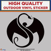 Strange Music Snake & Bat , High Quality Die Cut Vinyl Sticker Decal Black