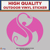 Strange Music Snake & Bat , High Quality Die Cut Vinyl Sticker Decal pink