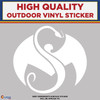 Strange Music Snake & Bat , High Quality Die Cut Vinyl Sticker Decal white