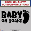 Baby on Board Footprint, Die Cut High Quality Vinyl Stickers physical New Shop All Stickers Colorado Sticker