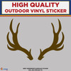 Deer Antlers, Die Cut High Quality Vinyl Stickers