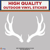 Deer Antlers, Die Cut High Quality Vinyl Stickers