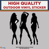 Sexy Ladies Standing, Die Cut Vinyl Stickers