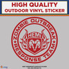 Zombie Outbreak Response Team Hemi Version, Die Cut High Quality Vinyl Stickers red