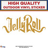 Jelly Roll Die Cut Text Logo, High Quality Vinyl Stickers, metallic gold