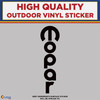 Vertical Mopar Automotive, High Quality Die Cut Vinyl Stickers Black