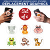 Cute Animal 4 Phone Holder Replacement Graphic Vinyl Stickers
