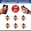 Dragon Ball Z 3 Phone Holder Replacement Graphic Vinyl Stickers
