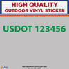 Custom DOT Diecut Vinyl Sticker Decals Grass Green