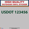 Custom DOT Diecut Vinyl Sticker Decals Dark Green