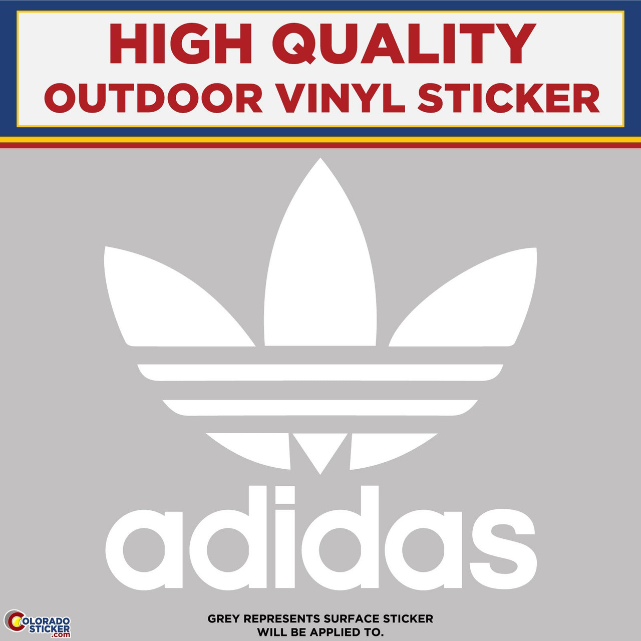 Adidas, High Quality Vinyl Stickers Perfect for your car, window, cup,  laptop, tumbler, phone, mug, furniture, or any other clean smooth surface.