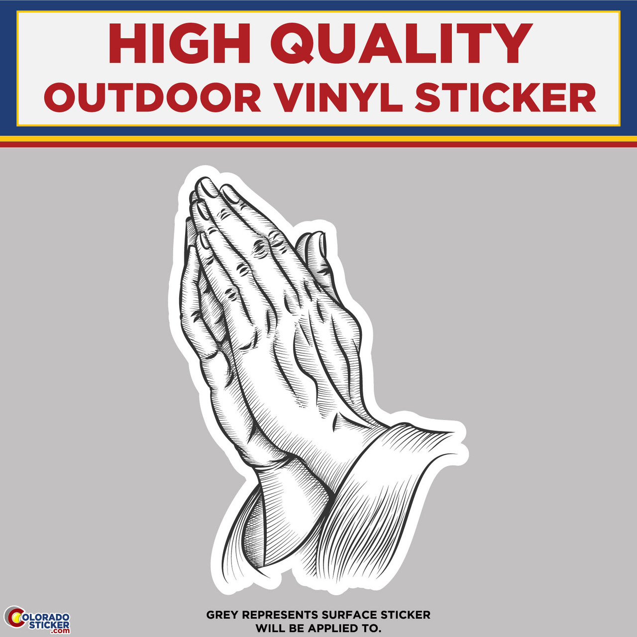 Prayer Hands Sticker 4257 - Prayer Stickers