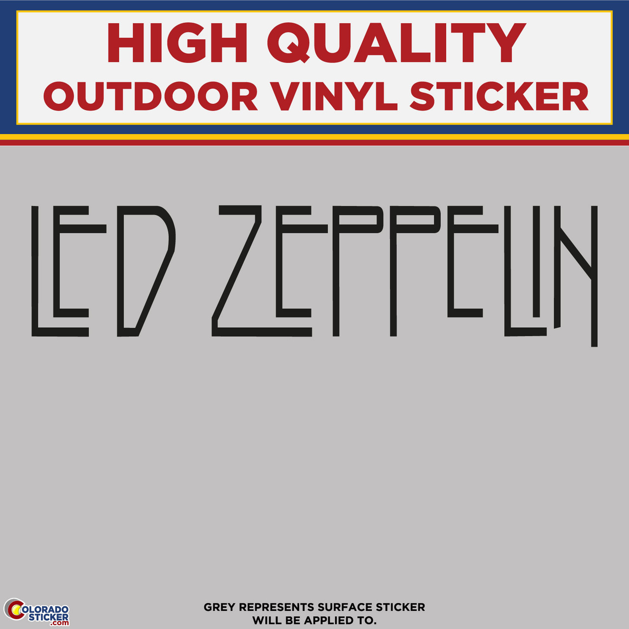 Led Zeppelin Writing Led Zeppelin, Die Cut High Quality Vinyl Stickers Perfect for your car ...