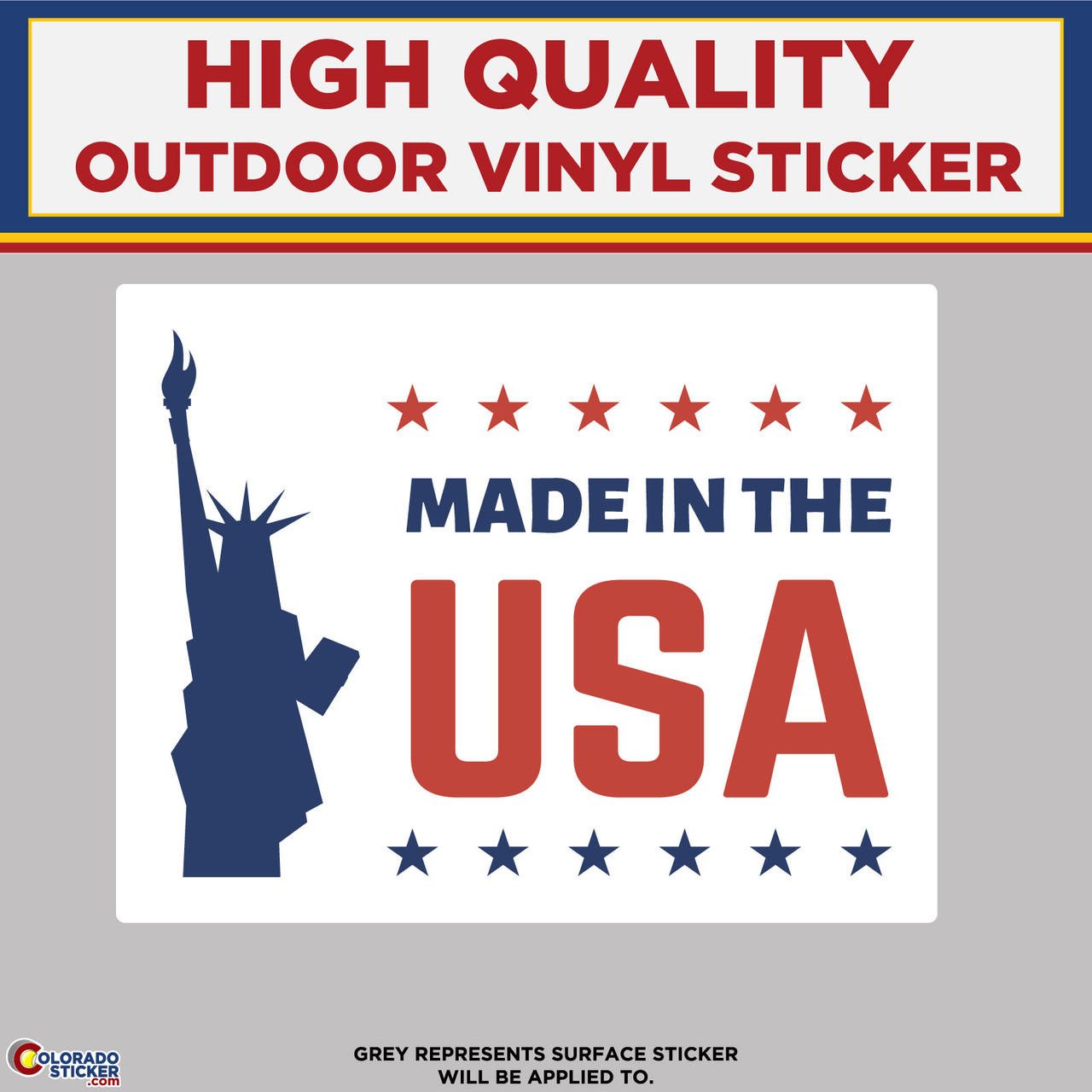 Made In the USA Statue of Liberty, High Quality Vinyl Stickers Perfect ...