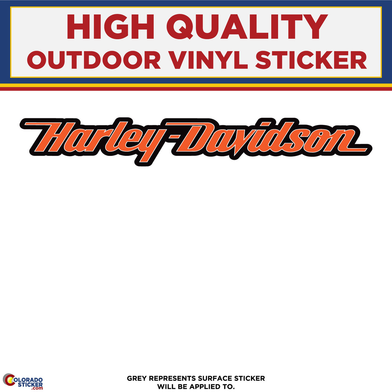 Harley Davidson Text, High Quality Vinyl Sticker Decals Perfect