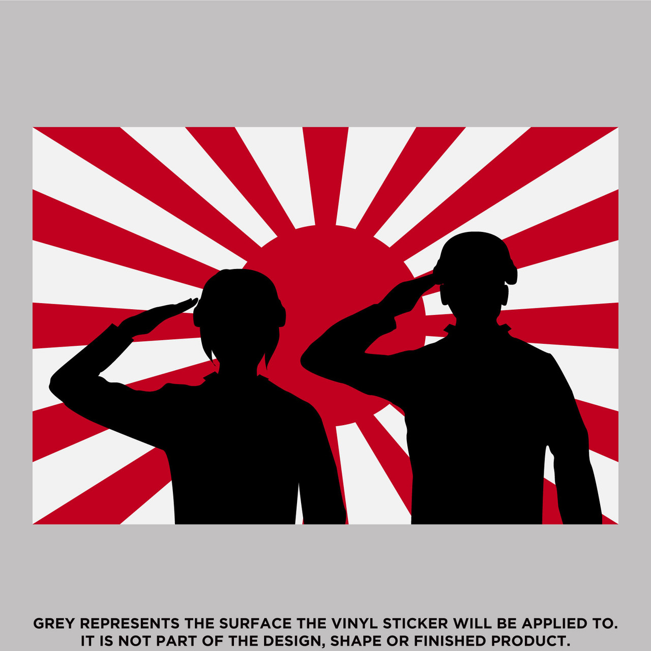 Japanese Rising Sun Vinyl Japanese Soldiers Rising Sun, High Quality Die Cut Vinyl Stickers ...