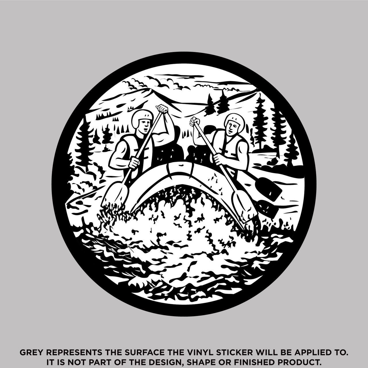 River Raft Sticker White Water Rafting, Outdoor Vinyl Sticker Decal, High Quality Vinyl ...