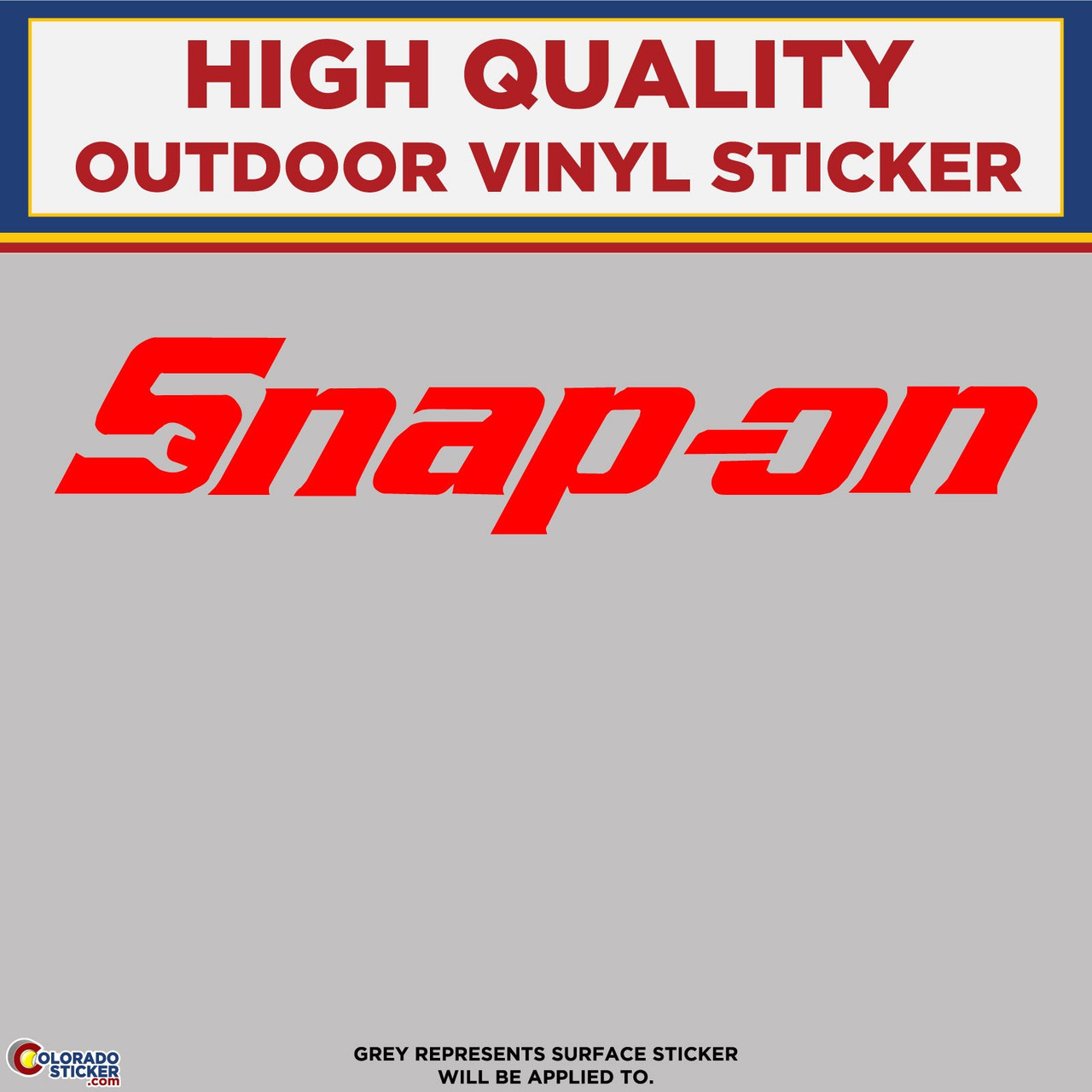 Snap On, Die Cut High Quality Vinyl Stickers Perfect for your car