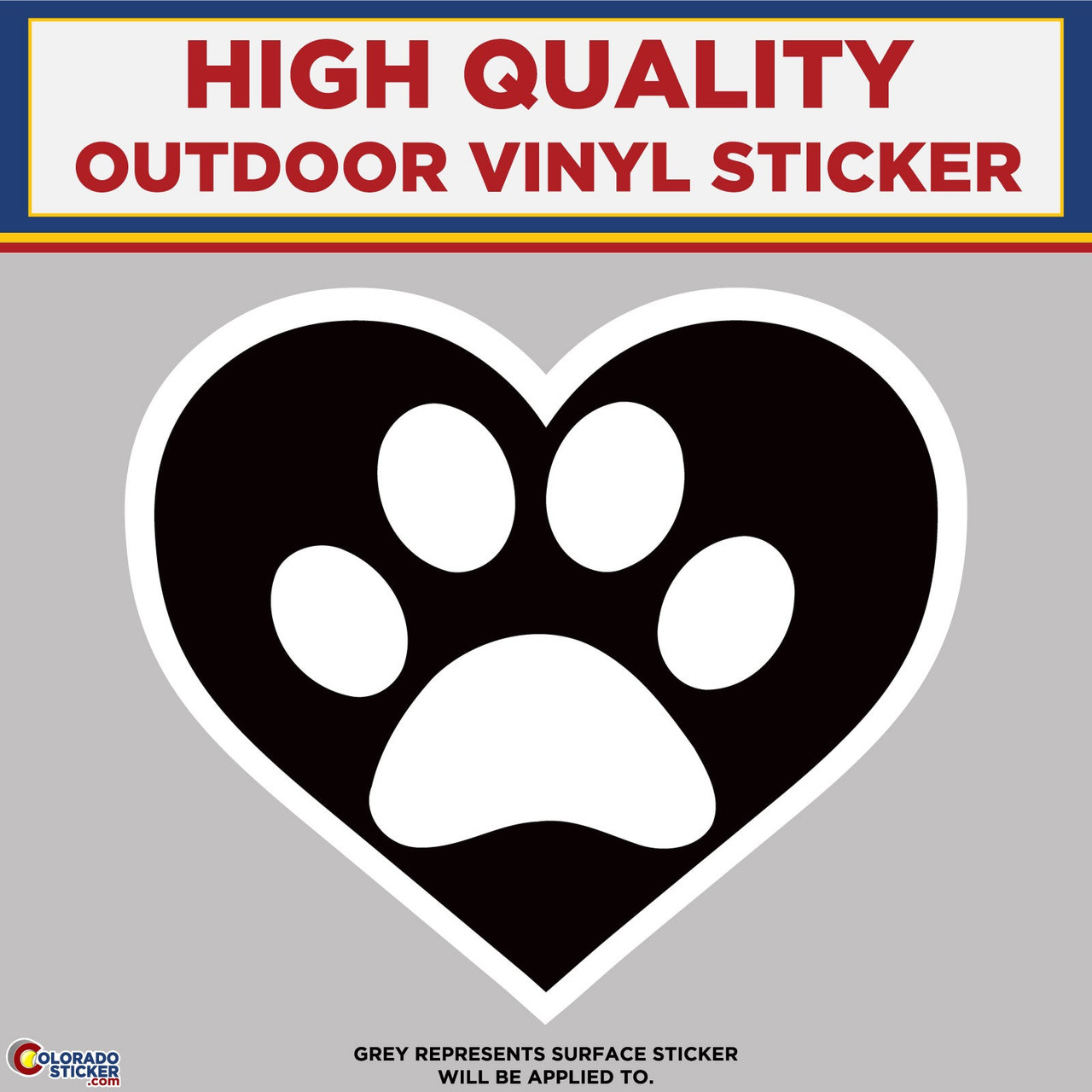 Doggy Paw Print Vinyl Sticker