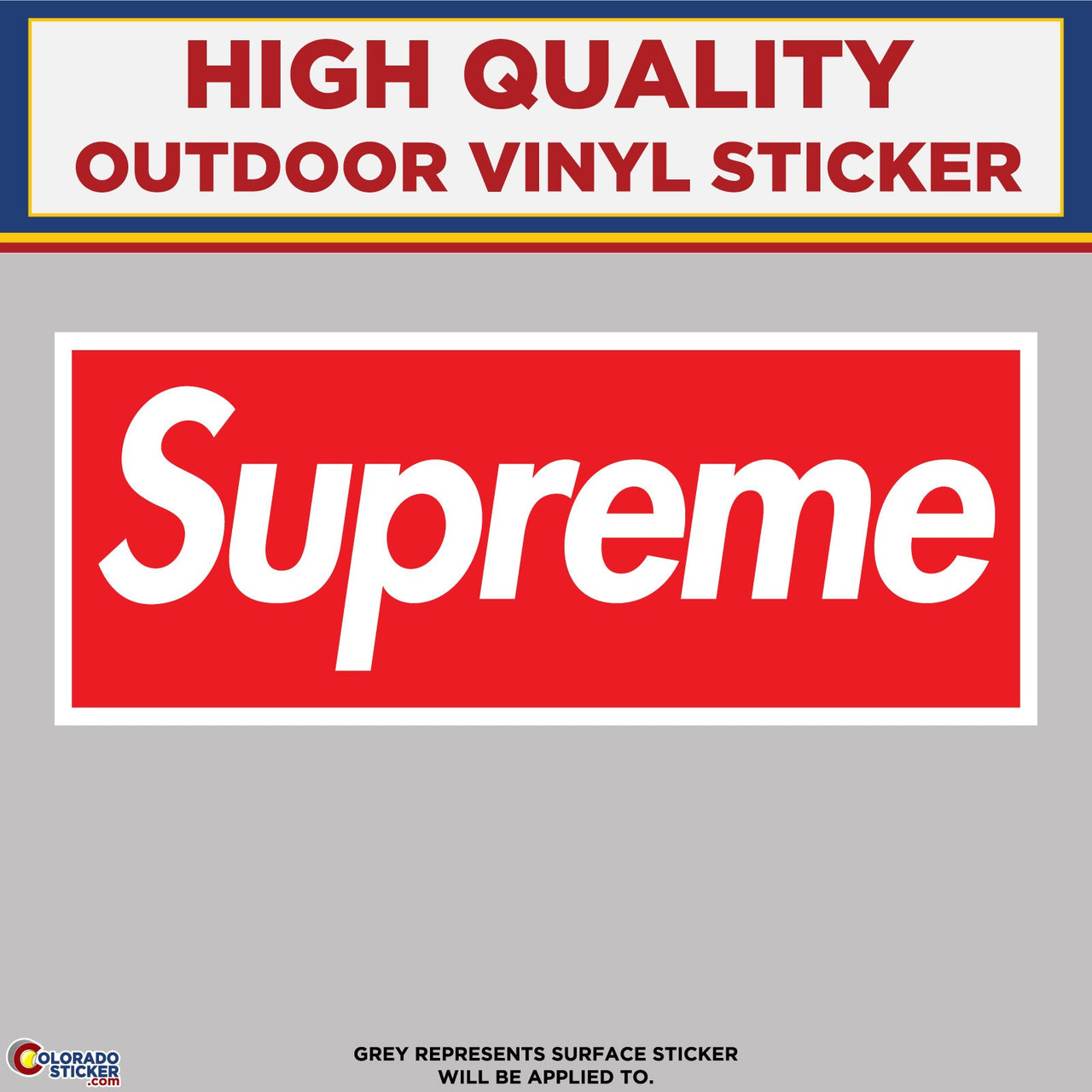 Supreme logo stickers for cars, bikes, laptops, mobile