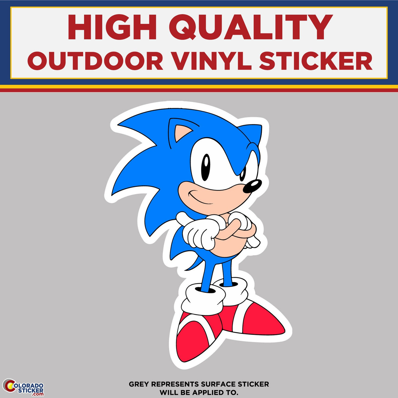 Blue Sonic Sticker Sonic the Hedgehog, High Quality Vinyl Stickers