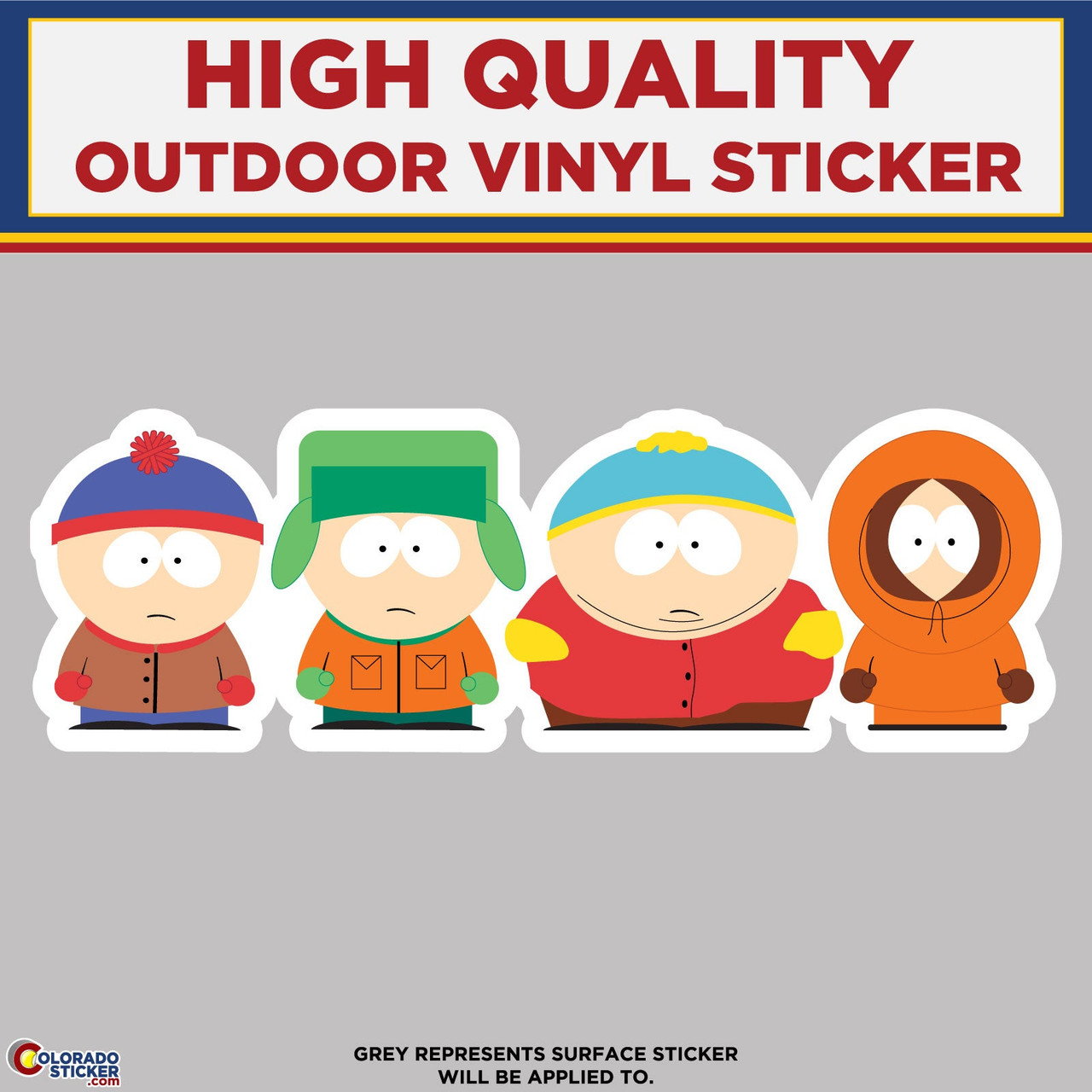 South Park Stickers. 12 Pack. Vinyl, Long Lasting 