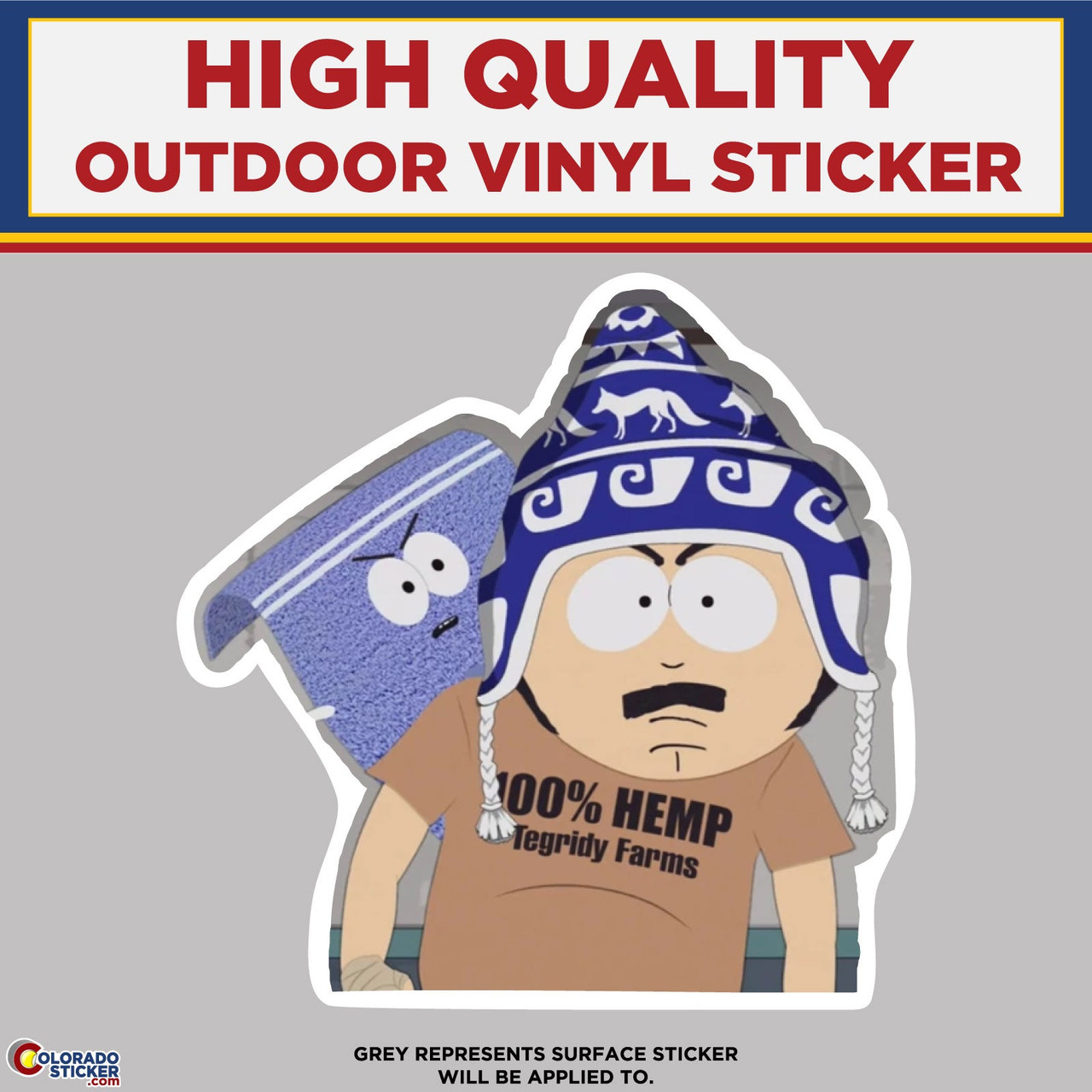 Randy Marsh and Towelie From South Park, High Quality Vinyl Stickers