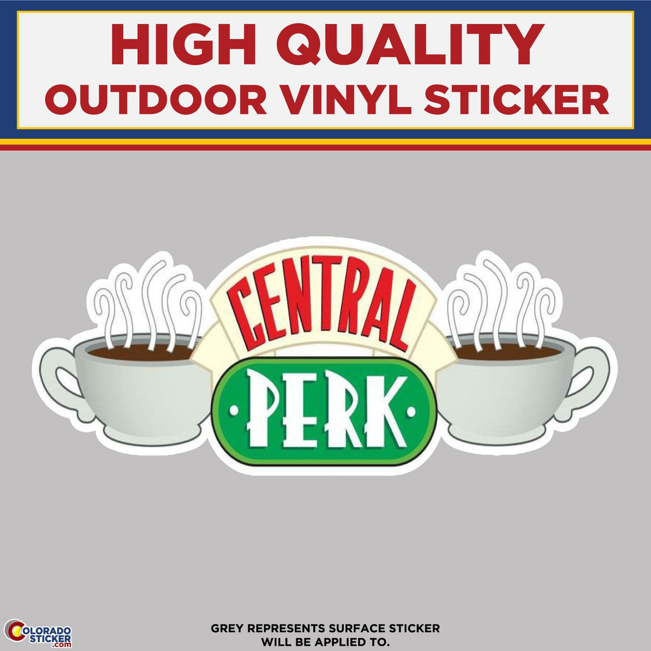Central Perk Cups Logo Friends TV Show, High Quality Vinyl Stickers