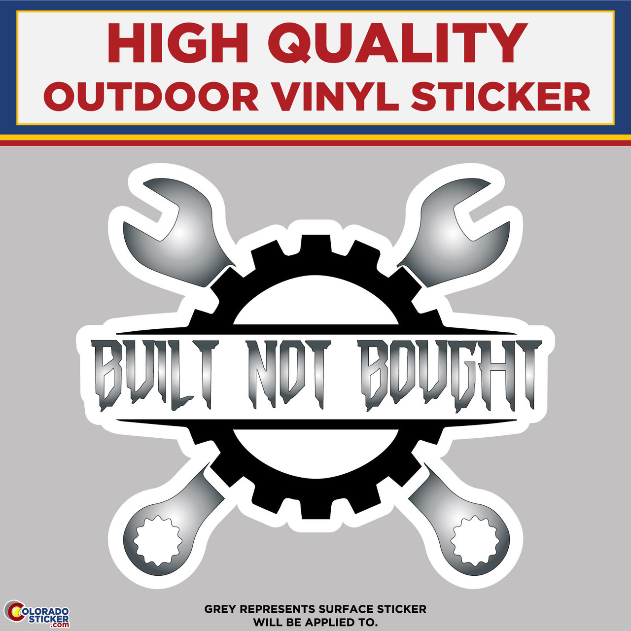 Built Not Bought, High Quality Vinyl Stickers Perfect for your car ...