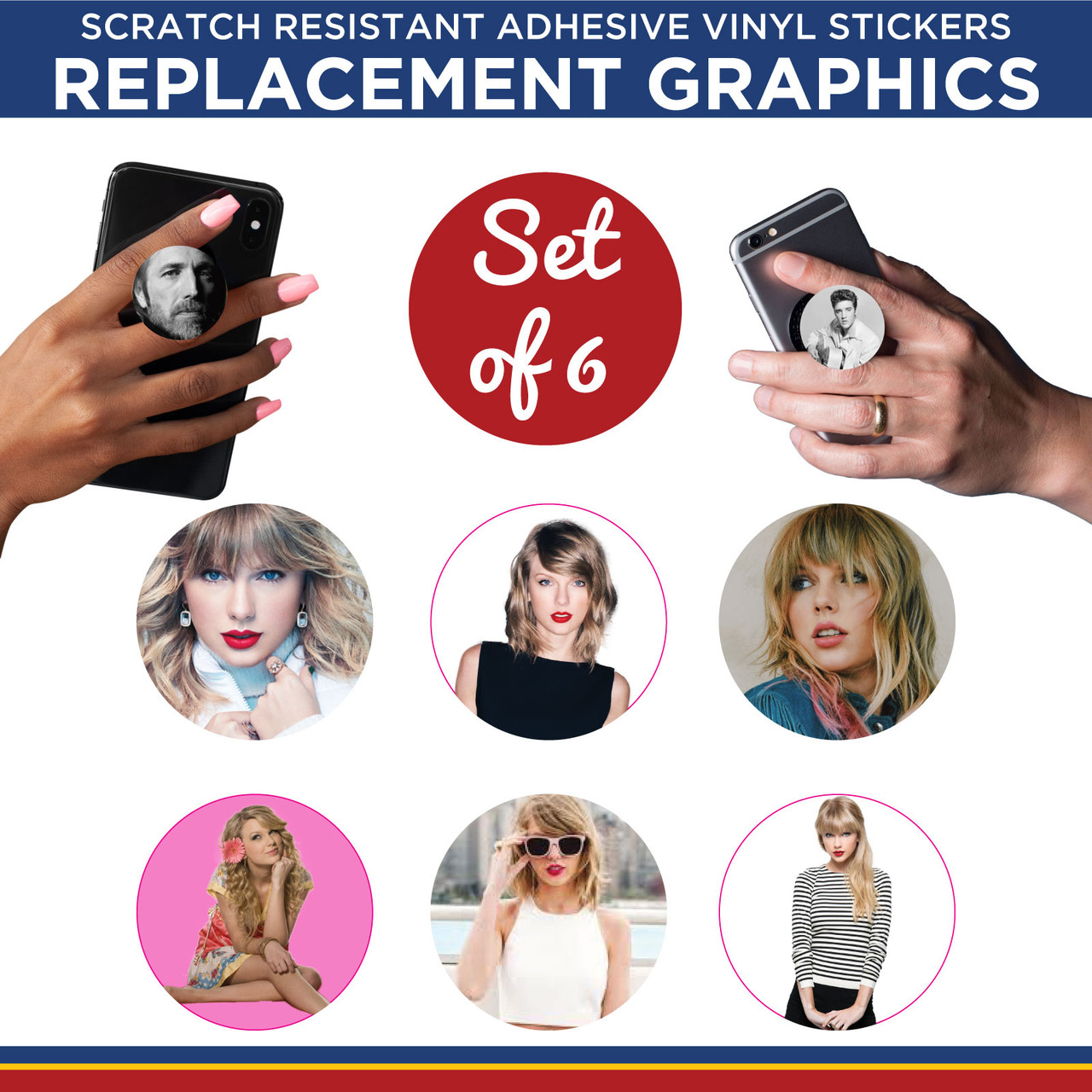 Taylor Swift Phone Holder Replacement Graphic Vinyl Stickers