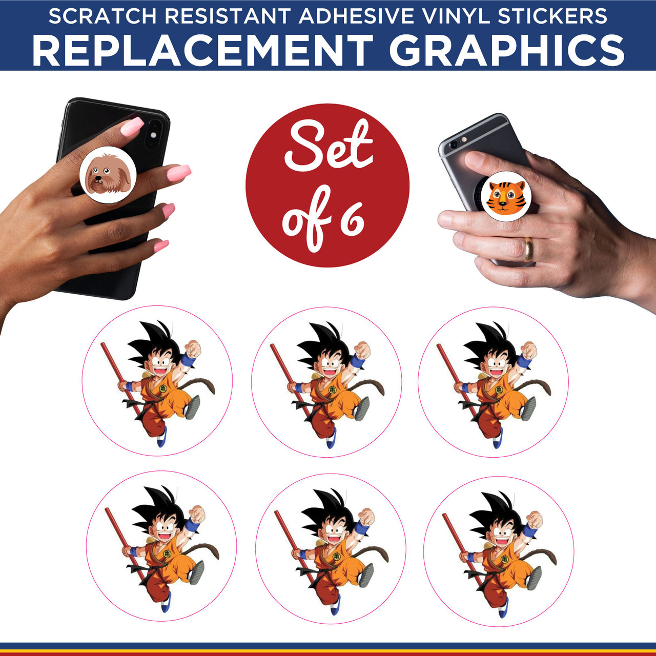 Dragon Ball Z Phone Holder Replacement Graphic Vinyl Stickers
