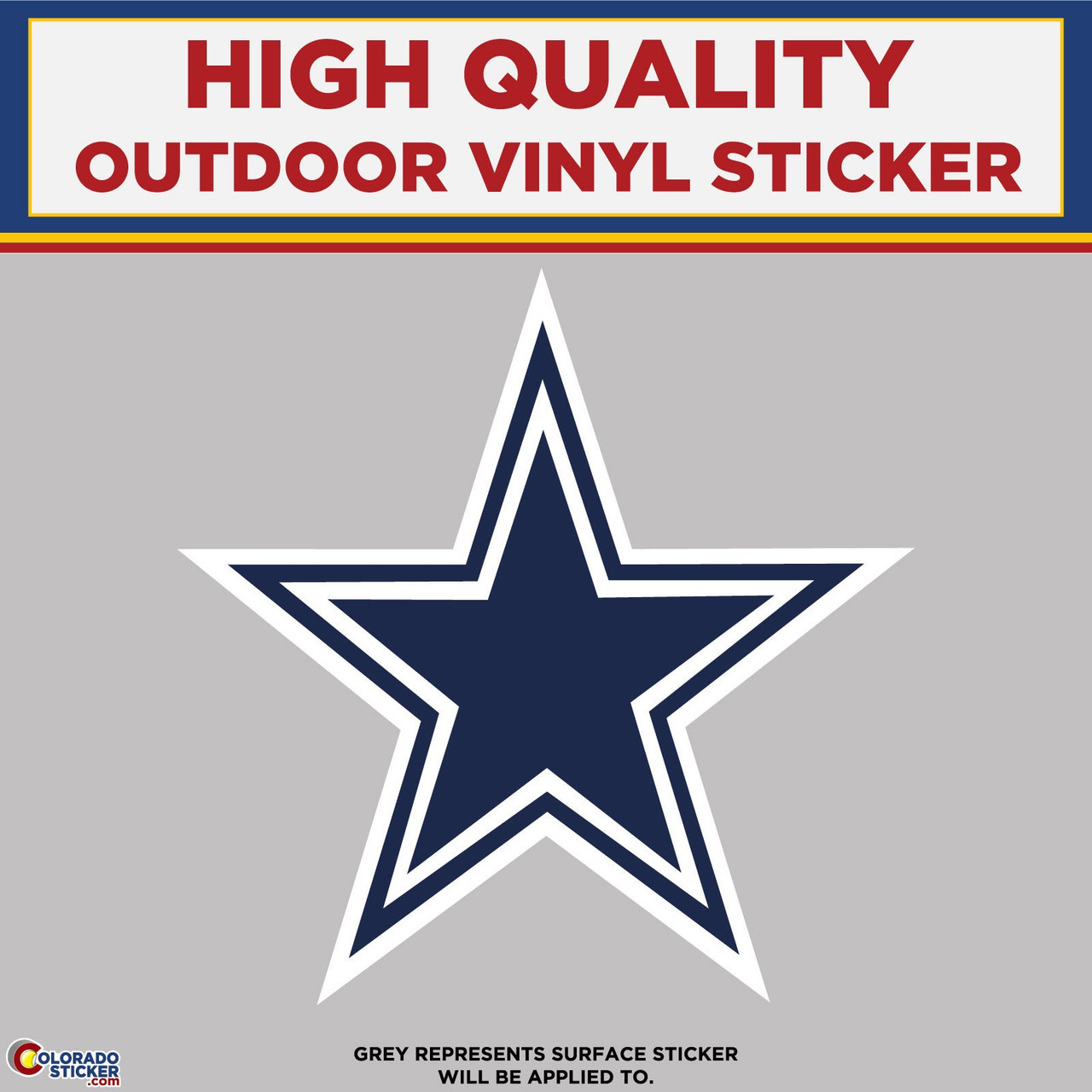 Dallas Cowboys Star, High Quality Vinyl Stickers