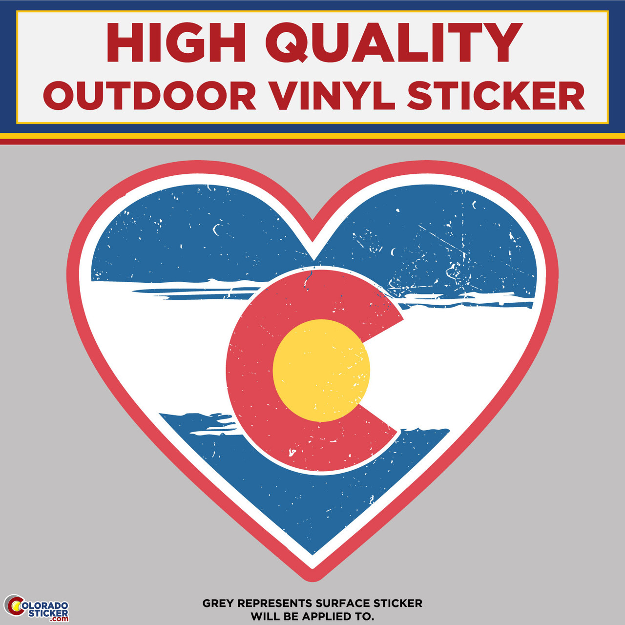 Grunge Sticker – Colorado Eagles