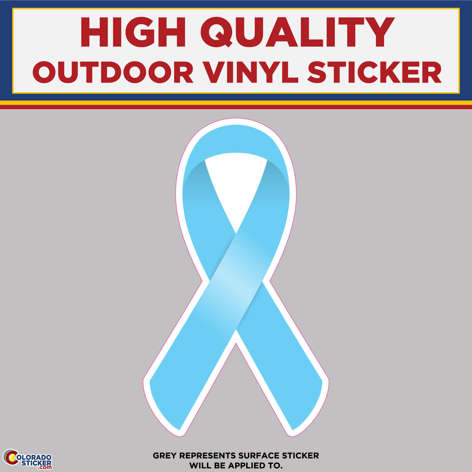 Prostate Cancer Ribbon, High Quality Vinyl Stickers