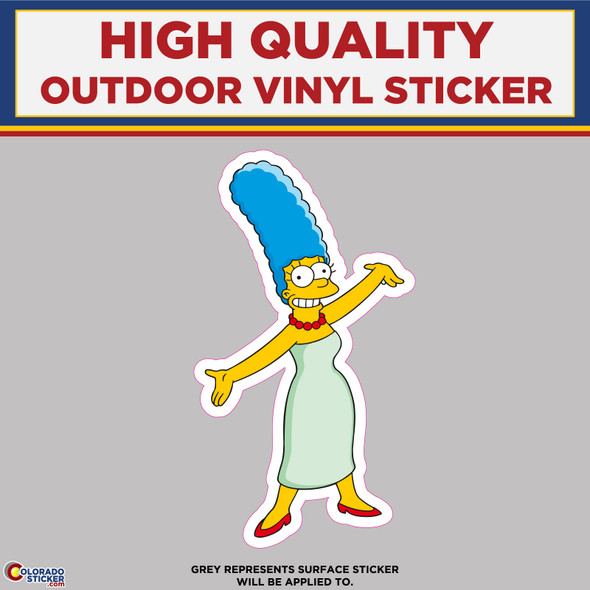 Marge Simpson with Open Arms From The Simpsons, High Quality Vinyl Stickers